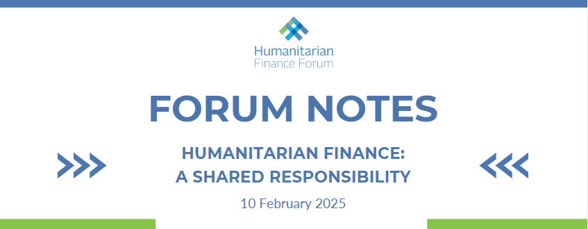 Humanitarian Finance: A Shared Responsibility